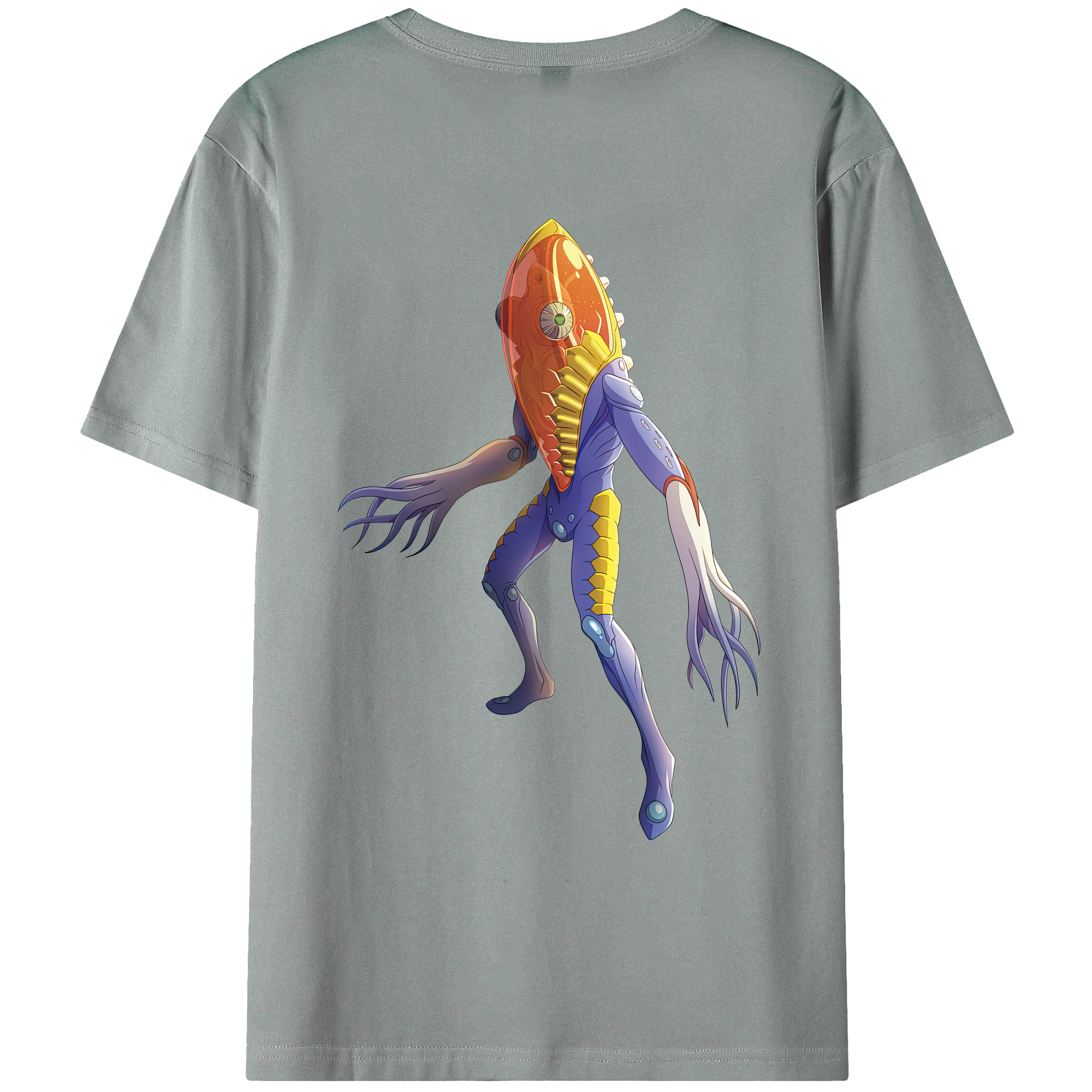 （画像用） ウルトラマン Ultraman 綿100％ メンズ半袖Tシャツ（バックプリント） 通気性